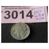 Uncirculated 1935 buffalo nickel