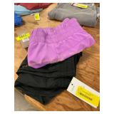 L Purple shorts & L black shorts