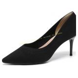 Womens Knit Mesh Pointed Toe Kitten Heels 9.5