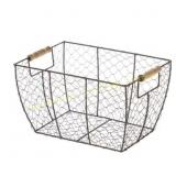 3ct Mainstays Wood-Handle Chicken Wire Basket