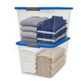 Homz 64-Quart Clear Stackable Container