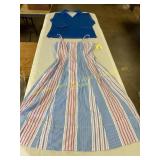 Striped Dress Sz M & Blue long sleeve shirt Sz M