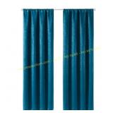 Mainstays Shimmer Teal Blackout Curtains 2