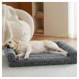 Bedsure ComfyFleece Orthopedic Dog Bed XL Grey