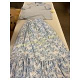 Blue & White skirt Sz 14/16 & Mens polo shirt Sz L
