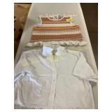 Summer Sweater tank Sz L & Cropped button top Sz L