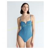 Free Assembly Seersucker V-Wire Swimsuit M
