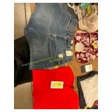 Size M tube top size 10 jean shorts