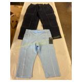 Free Assembly Jeans Sz L & Capri Leggings Sz L