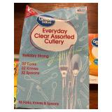 Clear Assorted Cutlery, Dish Daddy, Eraser