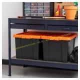 IRIS 2pk 19gal Store-It-All Tote Black Lid