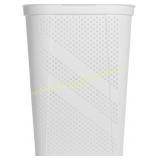 24" Plastic Hinged-Lid Laundry Hamper, White 2ct