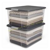 HOMZ 64-Qt Clear Storage Bin (2-Pack)