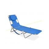 Ostrich Facedown Beach Chaise Ocean Blue