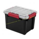 Sterilite 5 Gallon Gasket Tote with Lid, Black