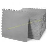 BalanceFrom EVA Foam Exercise Mat Tiles, Gray