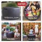 Keter Circa 37gal Round Patio Storage Box