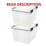 46 Qt./11.5 Gal. WEATHERTIGHT Tote Clear 2