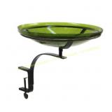 Achla Glass Birdbath Bowl with Rail Mount
