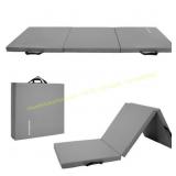 BalanceFrom Foldable Gym Mat 6x2ft Black