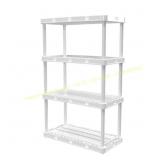 White Resin 4-Shelf Cabinet 12x48x24