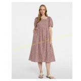 Time and Tru Cotton Back Tie Midi Dress M