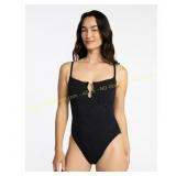 L Time and Tru Eyelet Embroidered Swimsuit