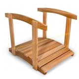 All Things Cedar 3-ft Natural Garden Bridge