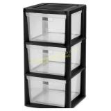3-Drawer Plastic Storage Cart with Wheels