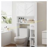 Over-Toilet Cabinet with Paper Holder, White