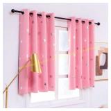Sz unknown Anjee Pink Blackout Curtains, Silver St