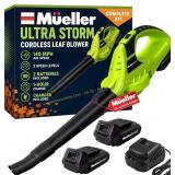 Mueller UltraStorm Cordless Leaf Blower 20V
