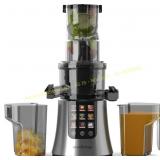 Cold Press Juicer: 3.2" Feed, Dual Strainers