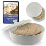 StarBlue 12" Ceramic Tortilla Warmer, White