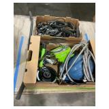 Light, hard hats, pulleys