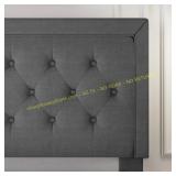 Resident queen upholstered grey headboard