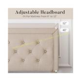 Resident queen upholstered linen headboard