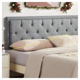 Upholstered king? Headboard, Linen Grey