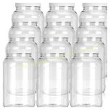 Dandat 12 Pcs 1-Gallon Jars with Lids