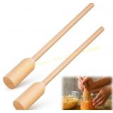 Maxdot 2 Pcs Sauerkraut Pounder 26 Beech Wood