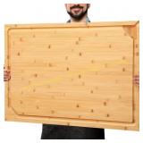 Bamboo Cutting Board with Handle, Extra Large