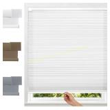 SERLMWNT No-Drill Cordless Shades 22x48 White