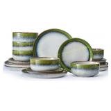 KINGSTONE Stoneware Dinnerware Set, 18pc