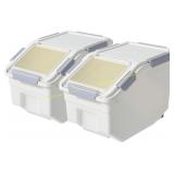 2 Pack Flip Top Pantry Storage with Scoop