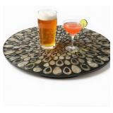 13.8" Mother of Pearl Lazy Susan, 360  Tray