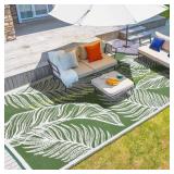 wikiwiki Outdoor Rug 8x10ft Waterproof Mat
