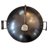 Chinese Woks with Lid Cast Iron 18"