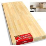 Butcher Block Countertop, Birch, 42x25x1.5in