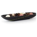 Black Long Dough Bowl for Centerpiece