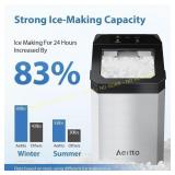 Aeitto Nugget Ice Maker Countertop, Silver